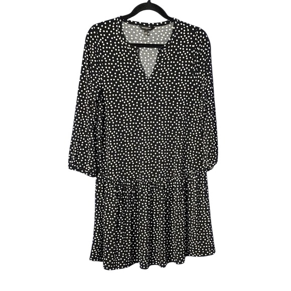 Banana Republic Dresses & Skirts - Banana Republic Women's Black Polka Dot Drop Waist Dress, M